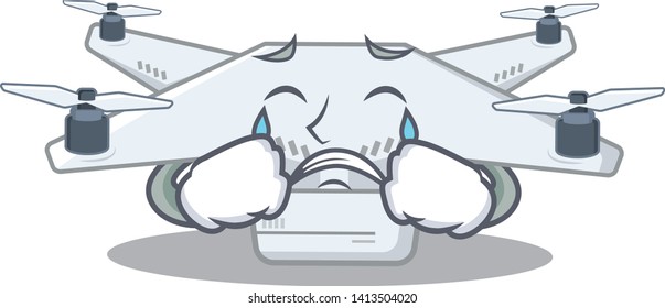 Crying drone in the a character shape