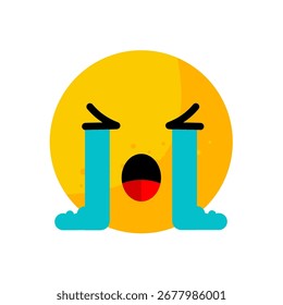 Emoji de llanto - icono de Vector plano