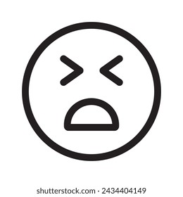 Crying emoji icon design. Emoji vector. Sad emoji silhouette