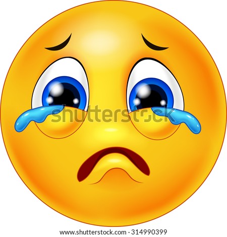 Crying Emoticon Cartoon Stock Vector (Royalty Free) 314990399 ...