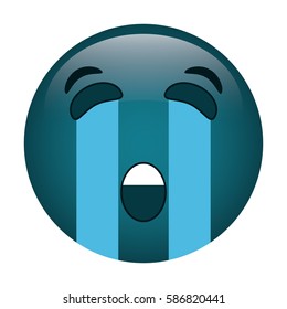 crying emoticon style icon