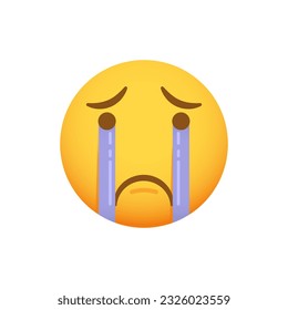 Weine Emotion. Vektor Emoji Smiley Symbol