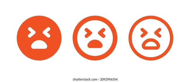 Schreibende Emotion, Vektorgrafik. Traurige Emoji