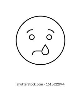 Crying, emotions icon. Simple line, outline vector expression of mood icons for ui and ux, website or mobile application