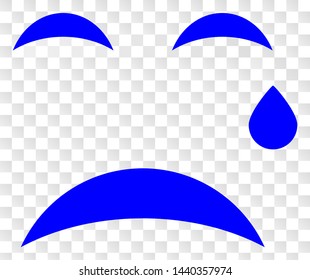 Crying EPS vector icon. Illustration contains flat crying iconic symbol on a chess transparent background.