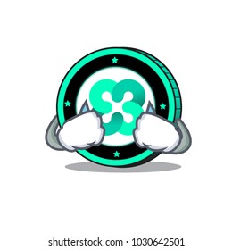 Crying Ethos coin mascot cartoon