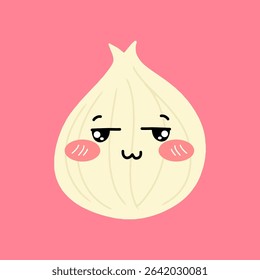 Crying expression onion cartoon design