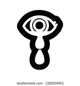 crying eye icon symbol