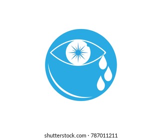Crying eye logo design template