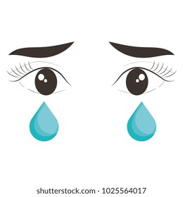 crying eyes face icon