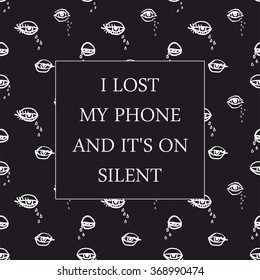 Crying Eyes Seamless Pattern text