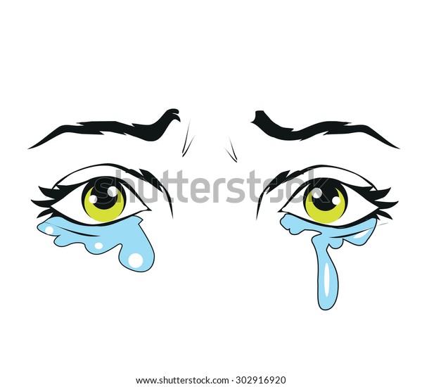 Crying Eyes Tears Closeup Royalty Free Stock Image