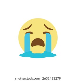 crying face cry sad emoji vector symbol sign icon illustration