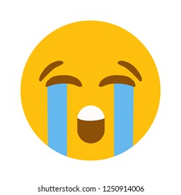 Crying Face Emoji Stock Vector (Royalty Free) 1250914006 | Shutterstock