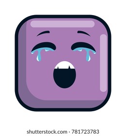 Crying Face Emoji Character Stock Vector (Royalty Free) 781723783 ...