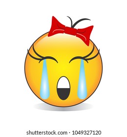 Crying Face Emoji Vector