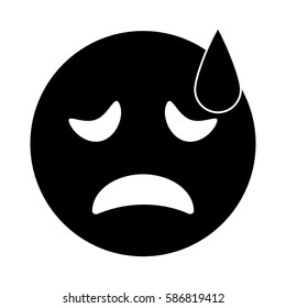 crying face emoticon funny pictogram