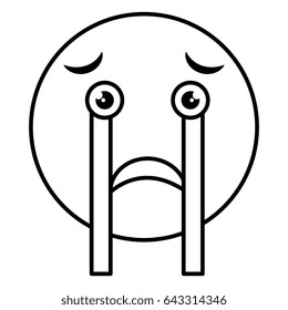 crying face emoticon kawaii character