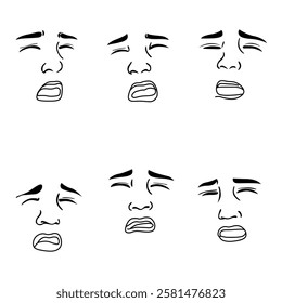 crying face expressions ma concept