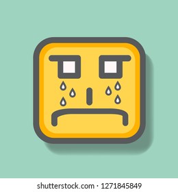 Crying Face Icon. Face Icon. For Multi Purpose