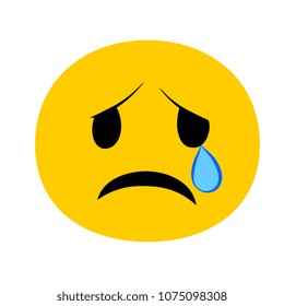 Crying Face Isolated