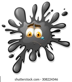Rührung auf schwarzer Splash-Illustration