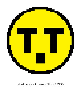 Crying Face Pixel Art