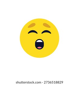 crying face sad mouth open desperate cry pool of tears emoji symbol sign icon vector illustration isolated flat	