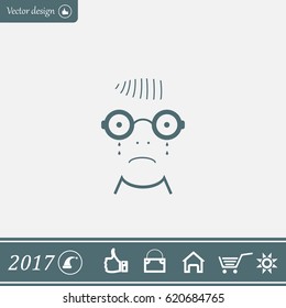 crying face sign icon