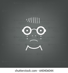 crying face sign icon