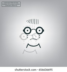 crying face sign icon