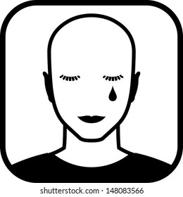 Crying face vector illustration