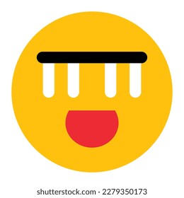 crying facial expression flat icon of emoticon