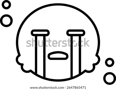 Crying Filled Style Icon Design