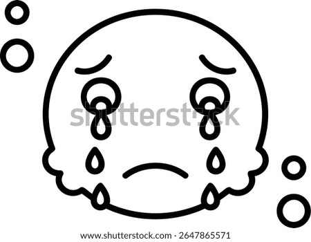 Crying Filled Style Icon Design