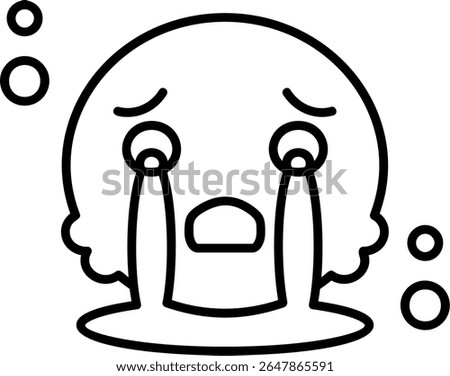 Crying Filled Style Icon Design