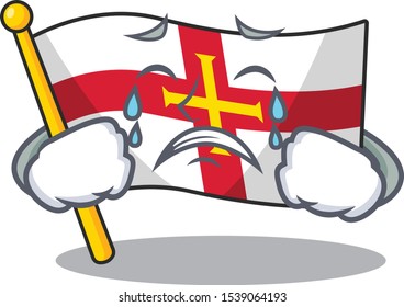 Crying flag guernsey flies the character pole