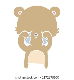 oso de dibujos animados de color llano