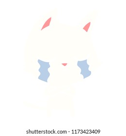 gato de dibujos animados de color llano
