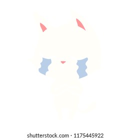 gato de dibujos animados de color llano