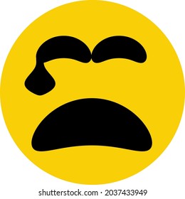 a crying flat emoji with tears in your eyes