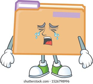 Crying folder for storage with character shape