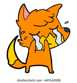 crying fox cartoon