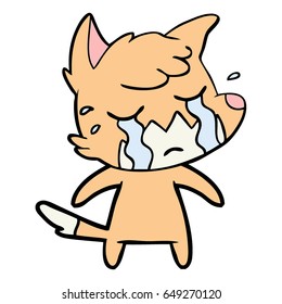 crying fox cartoon