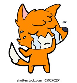 crying fox cartoon