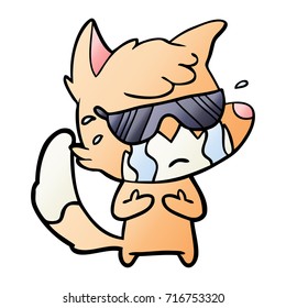 crying fox cartoon