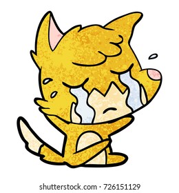 crying fox cartoon