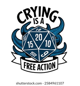  Crying is a free action typography design