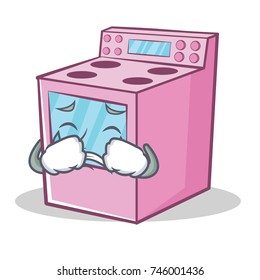 Crying gas stove character cartoon