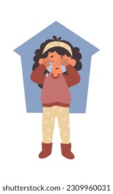 Ilustración vectorial de problemas de niñas que lloran